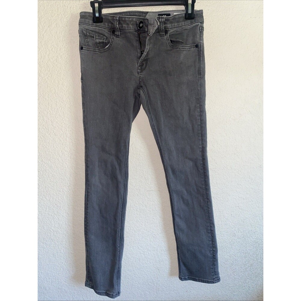 Volcom Skinny Gray Jeans 2x4 Modern Pants 28 EUC Y2k 90s Skater Boys